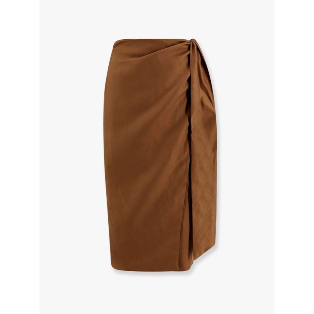 Max Mara Women Tequila Linen And Silk Twill Pencil Skirt